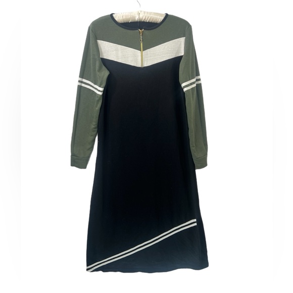 Women's Contrast Black Colorblocked Sportswear Jersey Dress Size medium - Picture 3 of 6